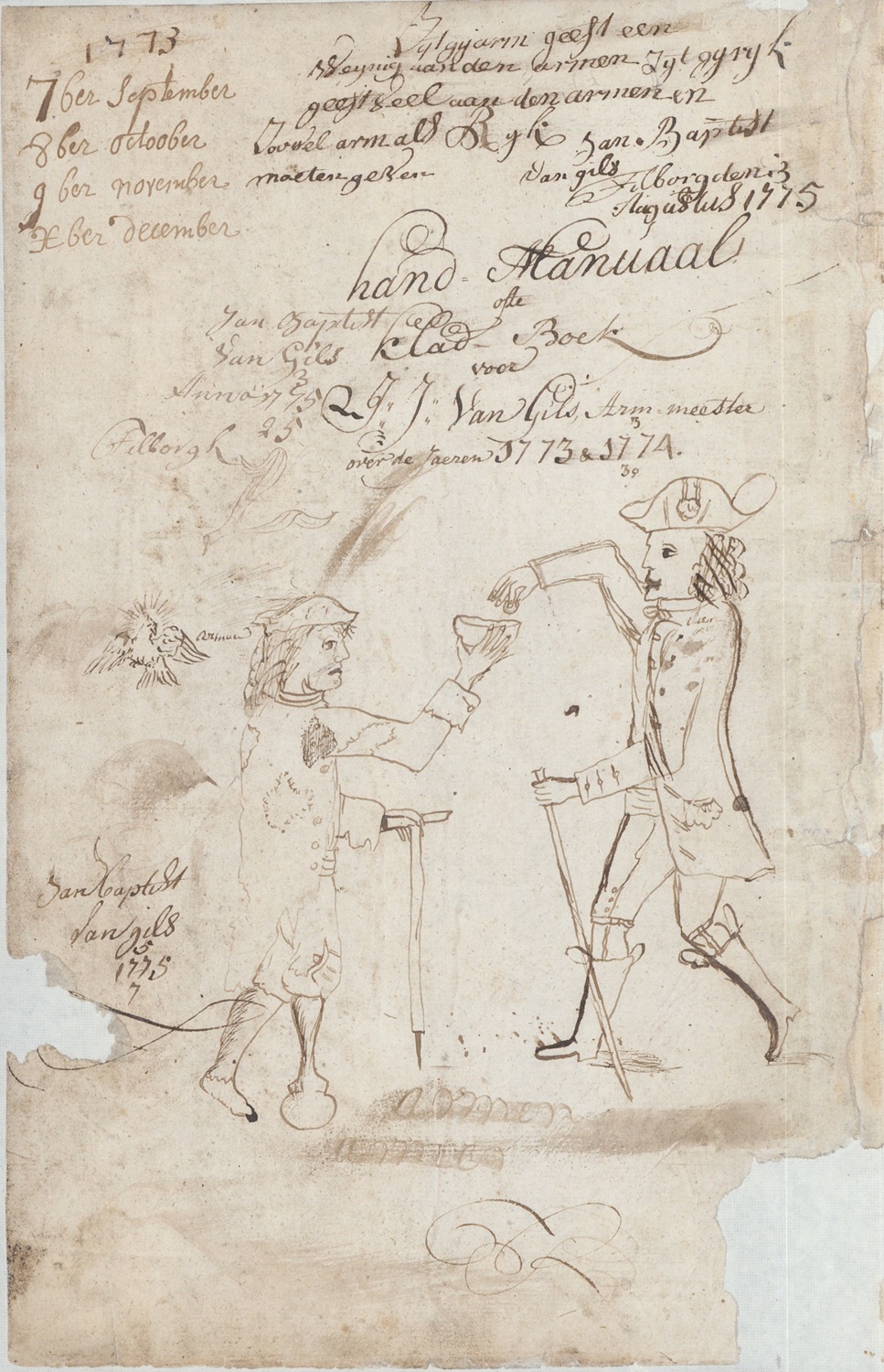 Dorpsbestuur Tilburg uit het jaar 1773